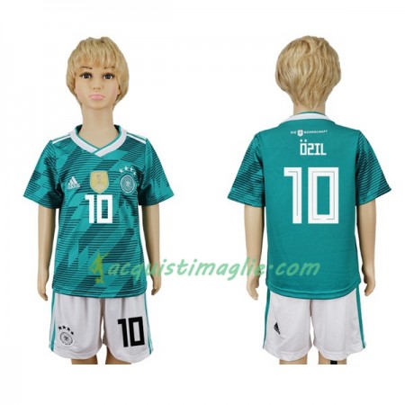 Divisa di Calcio Germania Özil 10 Bambino Trasferta Mondiali 2018